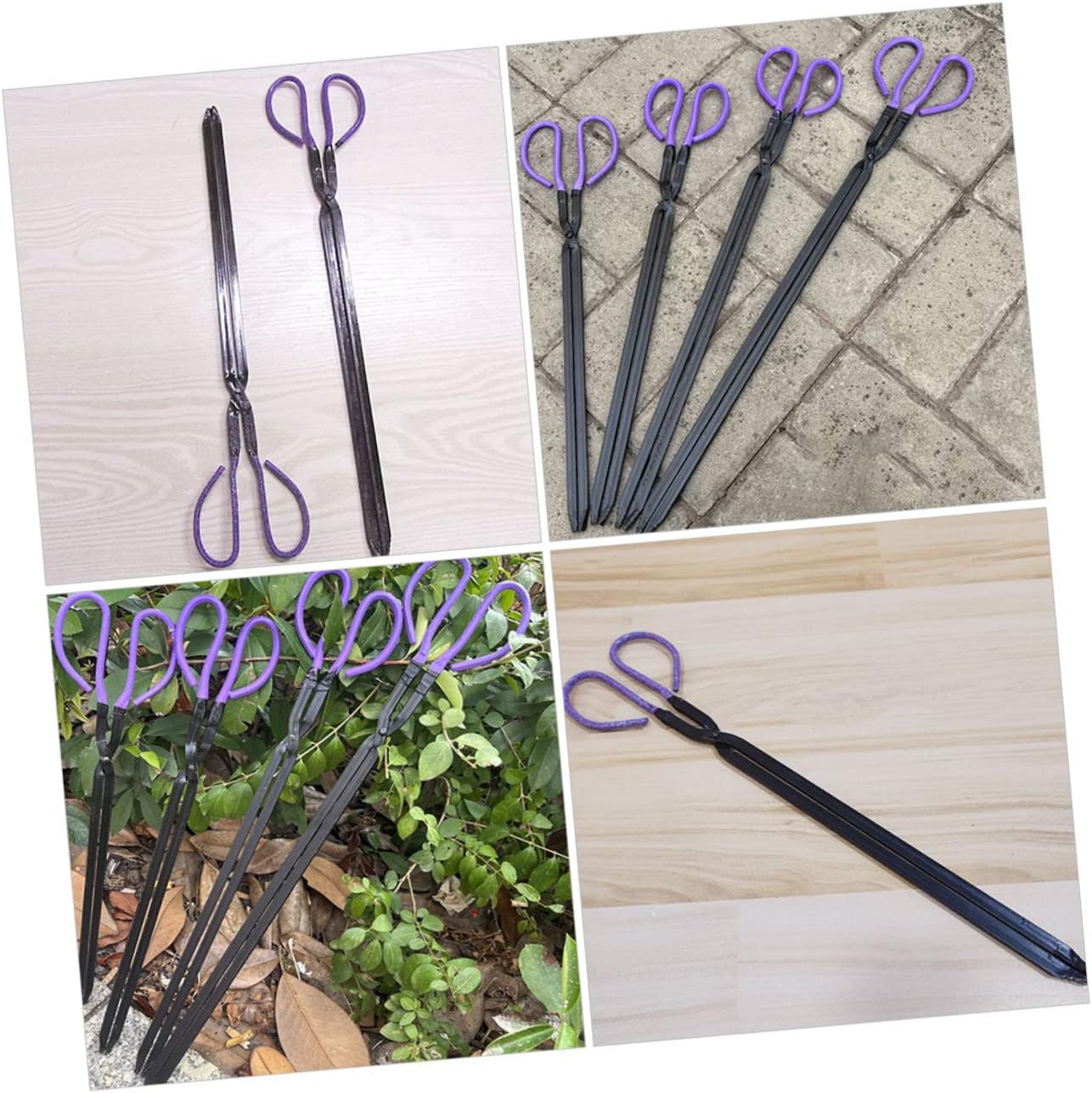 2pcs Charcoal Clamps Durable Garbage Tongs for Outdoor Barbecue and Fireplace Use Heat-resistant Bbq Pickup Tools Versatile Household Clips