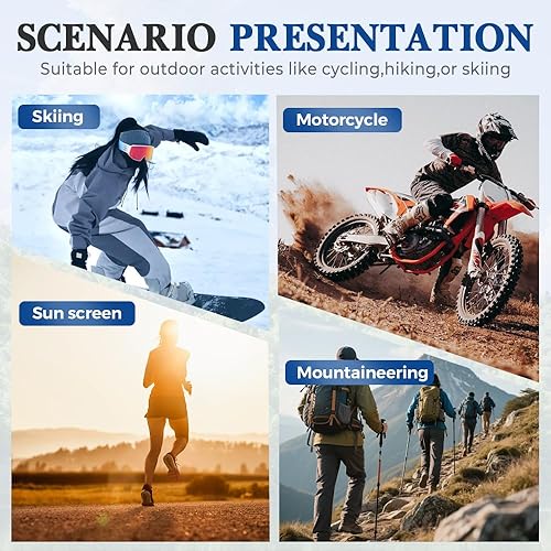 Miniatura 7 de Gorro unisex resistente al viento y cálido, pasamontañas de invierno con cubierta para la nariz y las orejas, gorro de cuello para esquí, motocicleta