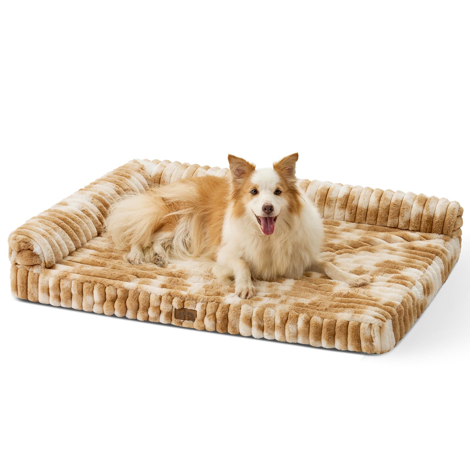 Amazon.com : COZY KISS Large Dog Bed, Faux Rabbit Fur Orthopedic