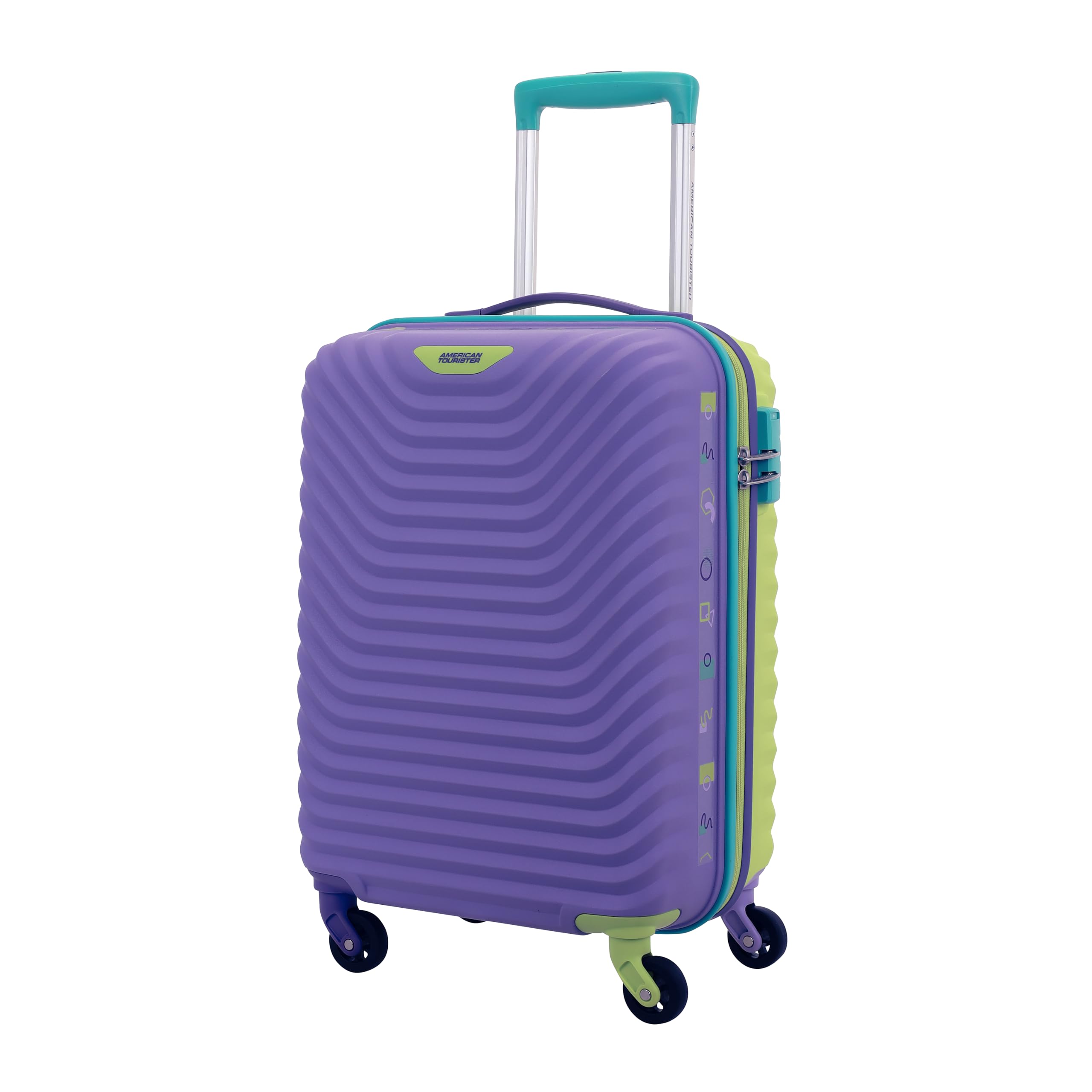 American Tourister Cabin Splash SP 55 cm Small Polypropylene (PP) Hard 8 Wheels Spinner Kid Luggage/Suitcase/Trolley Bag for Travel (Violet Tulip)