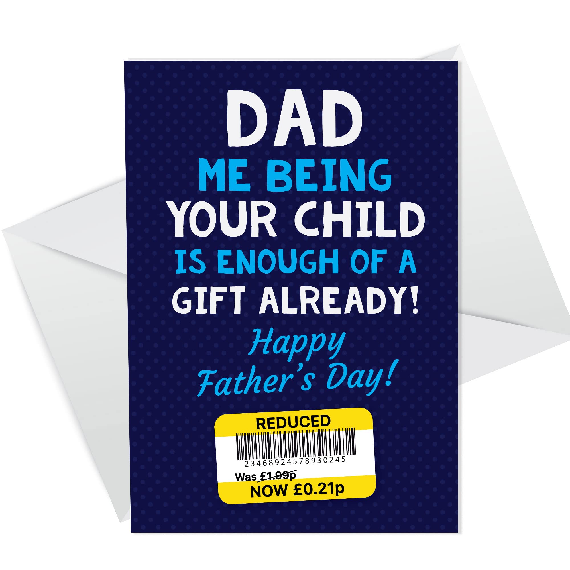RED OCEAN Funny Fathers Day Card From Daughter Son Child Joke Cheap Discount Card Funny Cards For Him