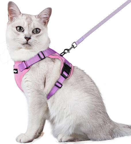 Miniatura 243 de rabbitgoo Arnés y correa para caminar, a prueba de escapes, chaleco suave y ajustable para gatos, fácil de controlar, transpirable, tiras