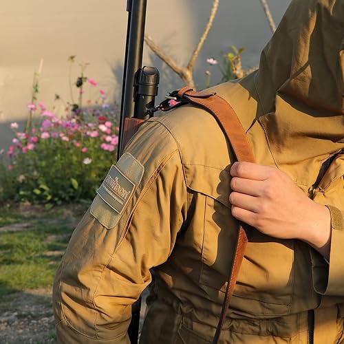 Miniatura 8 de TOURBON Correa de cuero para escopeta de rifle largo ajustable con o sin giros