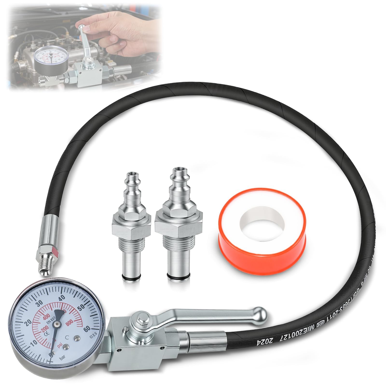 High Pressure Oil System IPR Air Test Tool Special Kit Compatible with Ford 6.0L-7.3L Powerstroke Engine, Rated Pressure 5300PSI Durable IPR Air