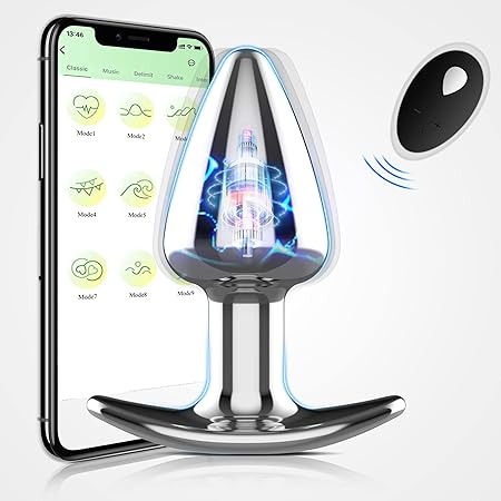 DANKIS Vibrating Butt Plug, Prostate Massagers with App & Remote Control Anal Sex Toys, 9 Vibration Modes Anal Plug Sex Toys for Men & Women, Prostate Adult Toys, Adult Sex Toys & Games