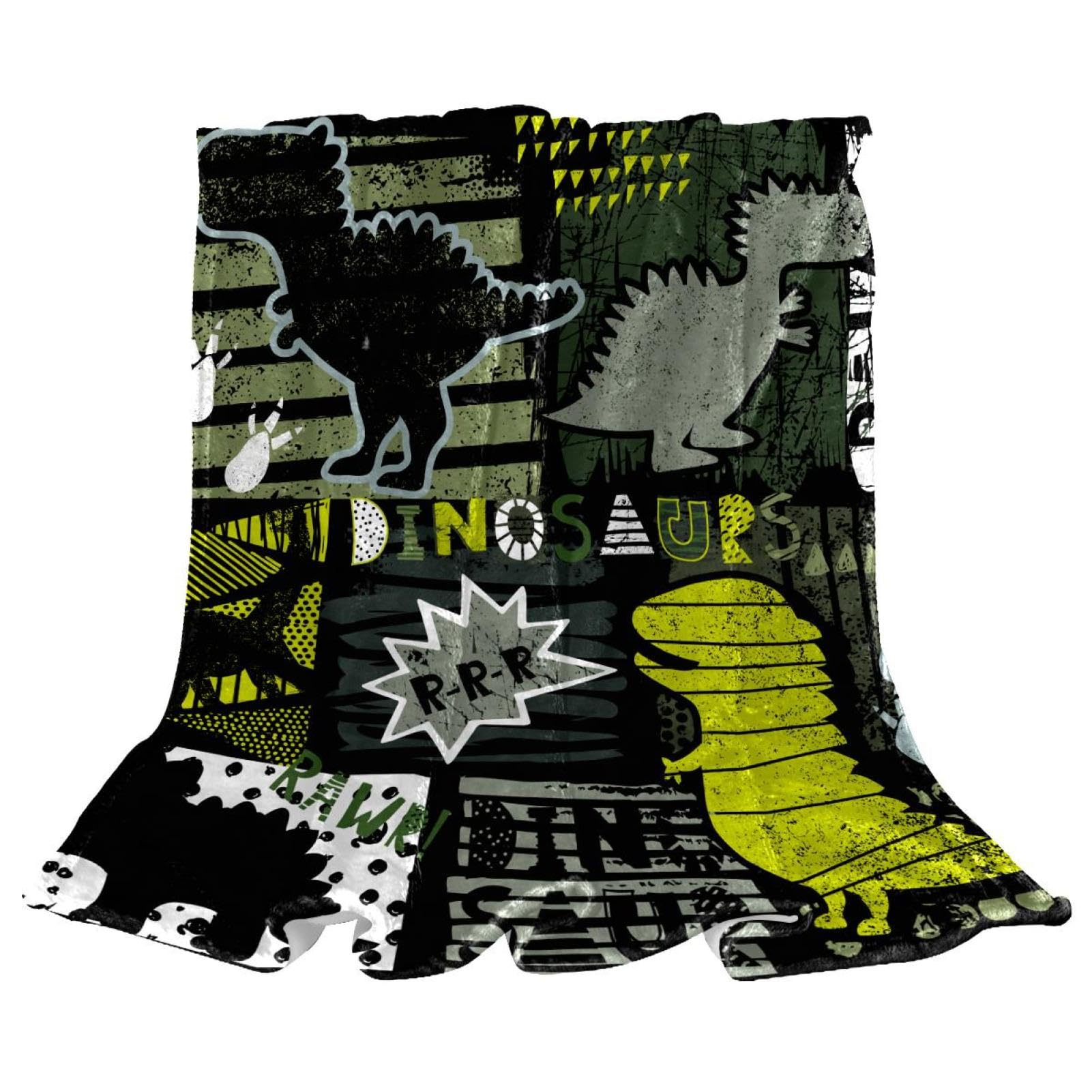 Plaid dinosaure couverture polaire pour soirées cocooning sur le canapé