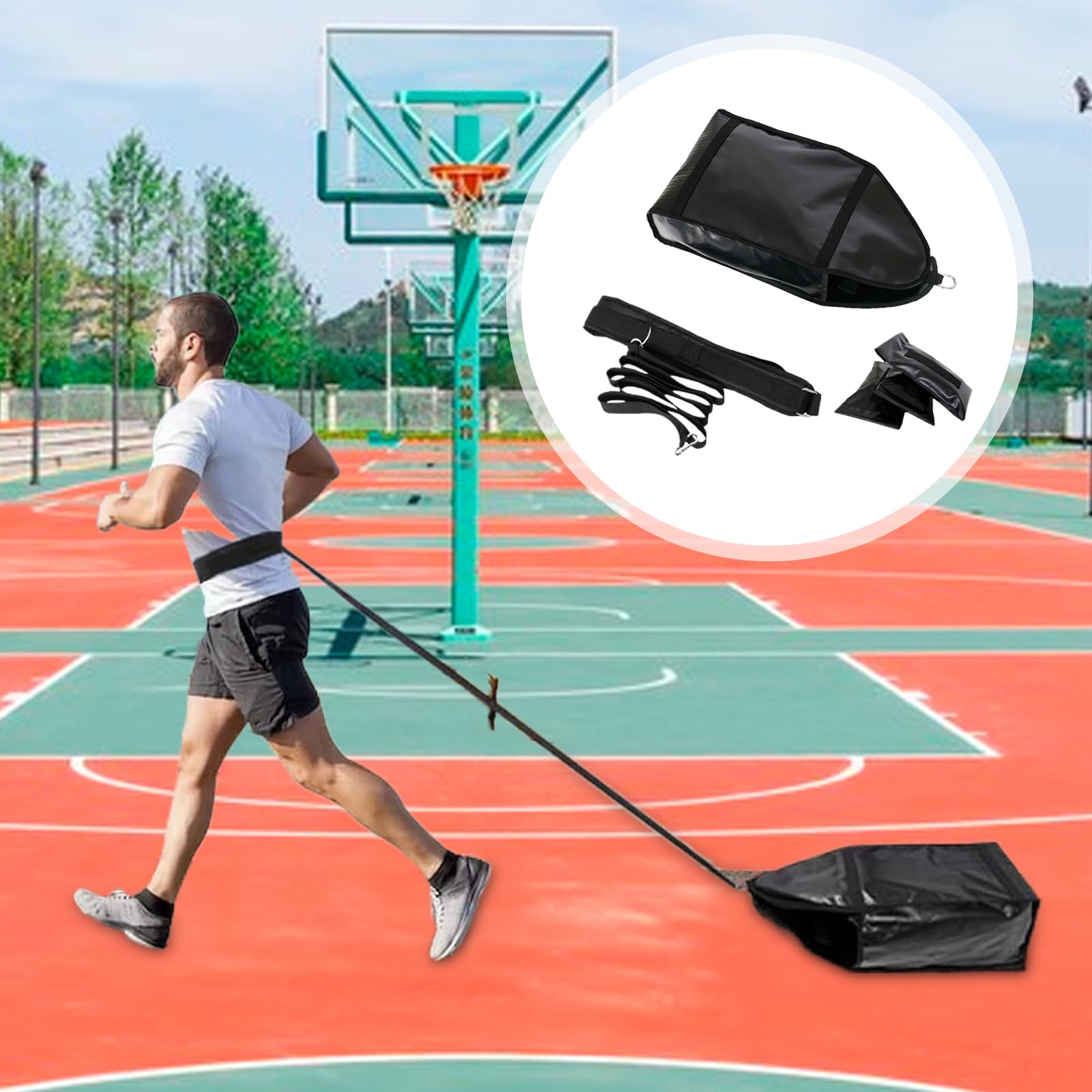 Trainer per slitta con peso regolabile, imbracatura per slitta con peso
