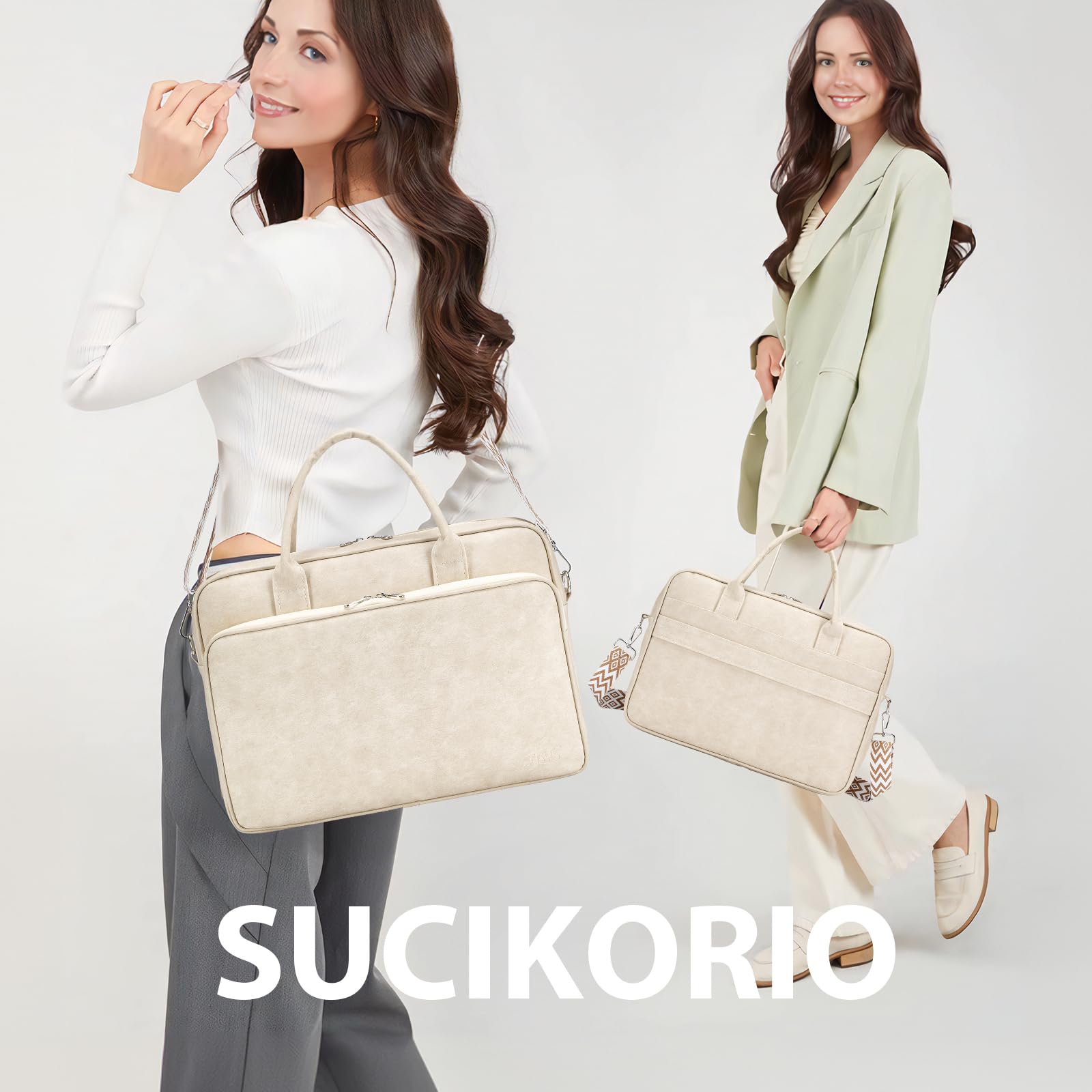 Sac Ordinateur Femme 15,6 Pouces, Imperméable Cuir Sac Cabas Femme Sacoche Ordinateur Portable Grand Sac à Main Travail Femme Sac à Bandoulière Sac Enseignant Pour Les Cours, Etudiante