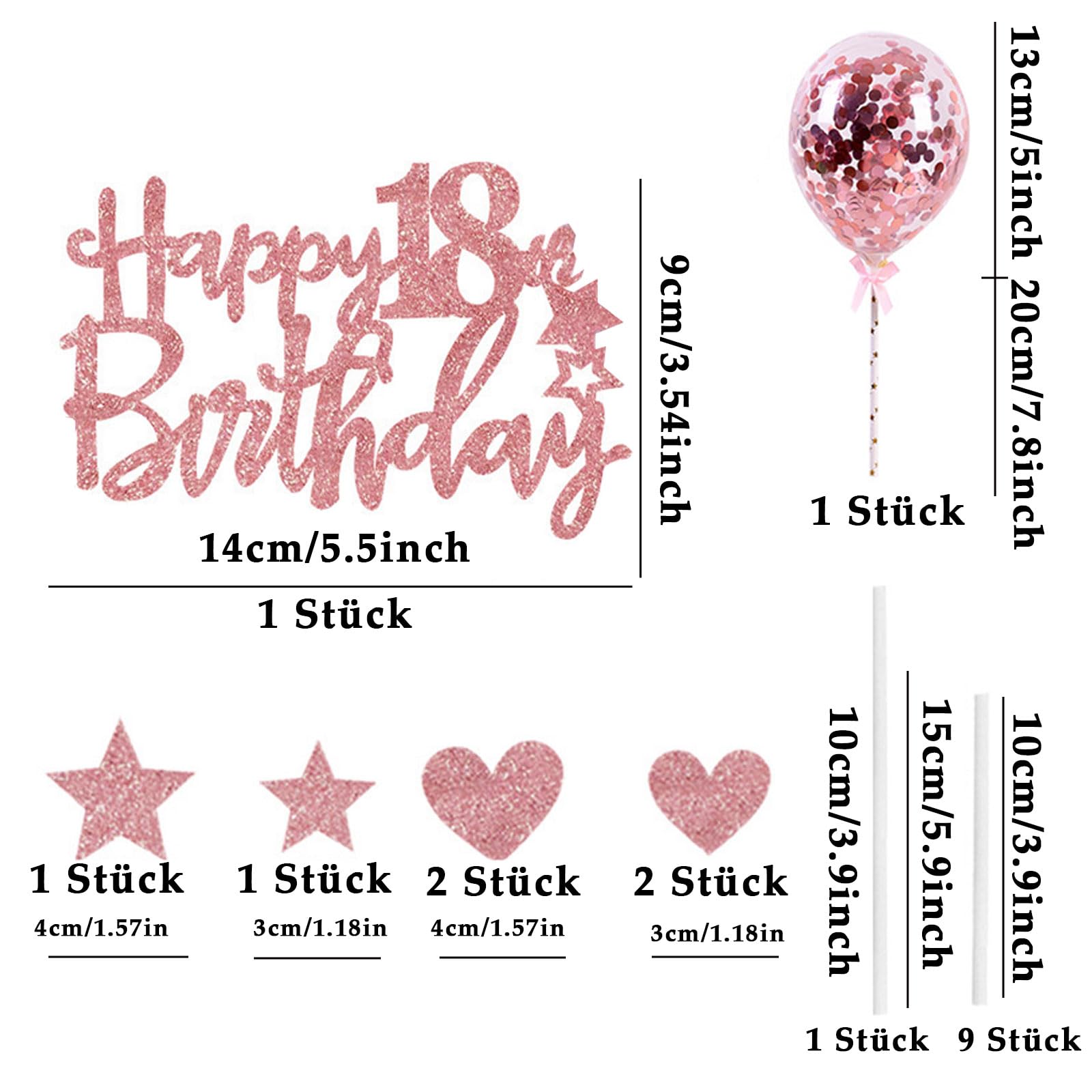 18. Geburtstag Deko Set – 20 Teller & 20 Servietten In Roségold – Für Mädchen-Partys