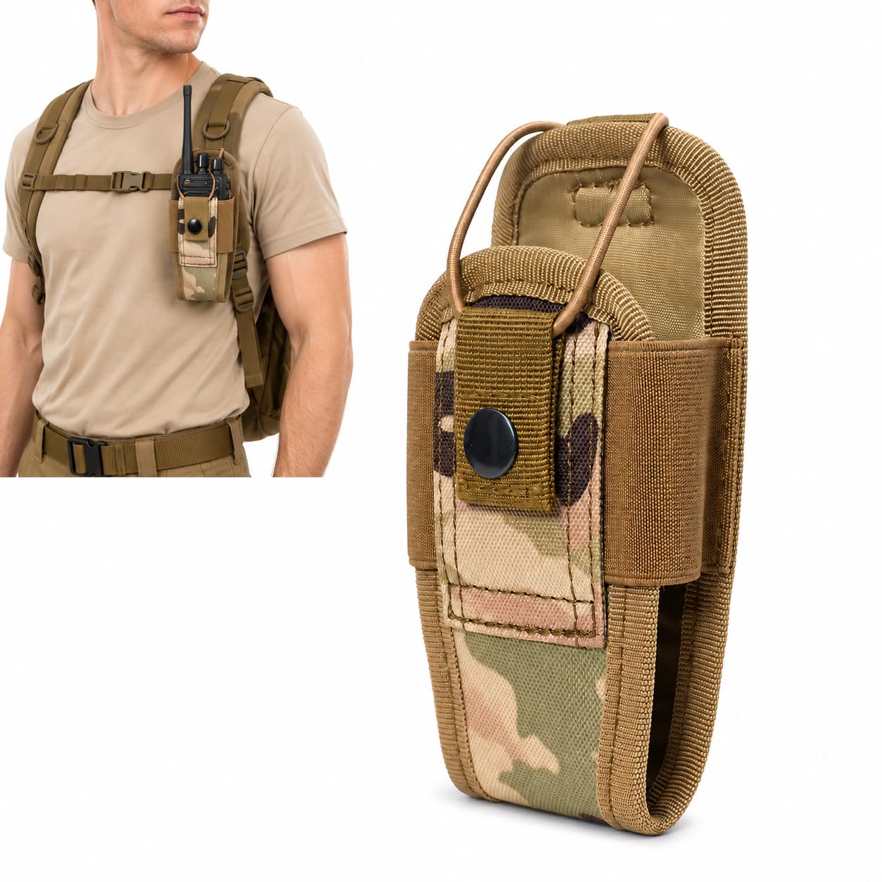 Custodia Per Walkie Talkie – Porta Radio Impermeabile In Nylon, Da Cintura Tattica Per Esterno, Campeggio E Sicurezza
