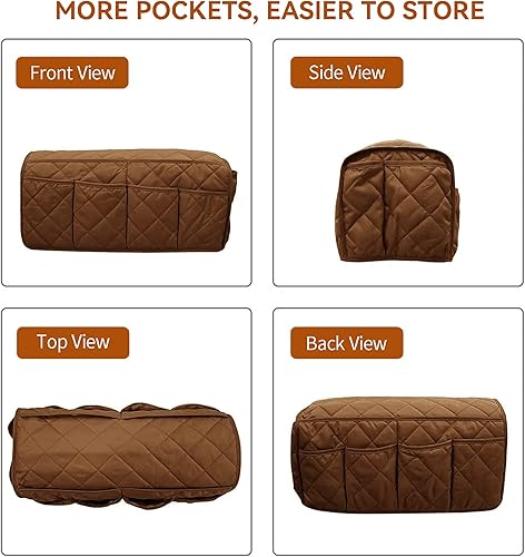 Miniatura 38 de MEHIDFY Organizador de sillón impermeable, organizador de reposabrazos de sofá, organizador reclinable antideslizante, soporte remoto para Gris