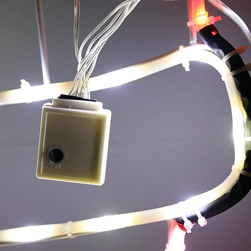 Miniatura 5 de Snokip 193 luces LED de muñeco de nieve con controlador, luz de neón preiluminada colorida para exteriores, interiores, hogar, jardín, Navidad,