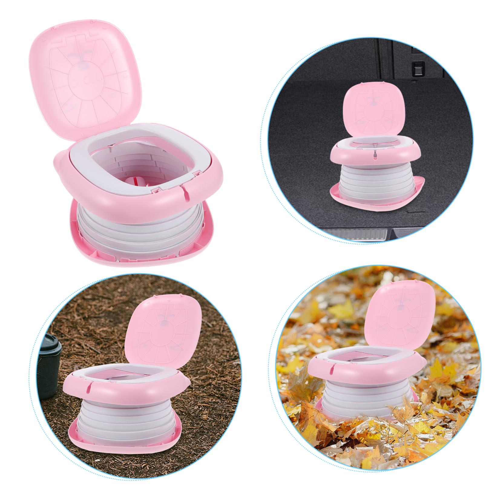 VANZACK Inodoro De Entrenamiento Para Asiento De Baño Portátil Plegable Para Coche Camping Exterior Orinal De Viaje Para Pequeños