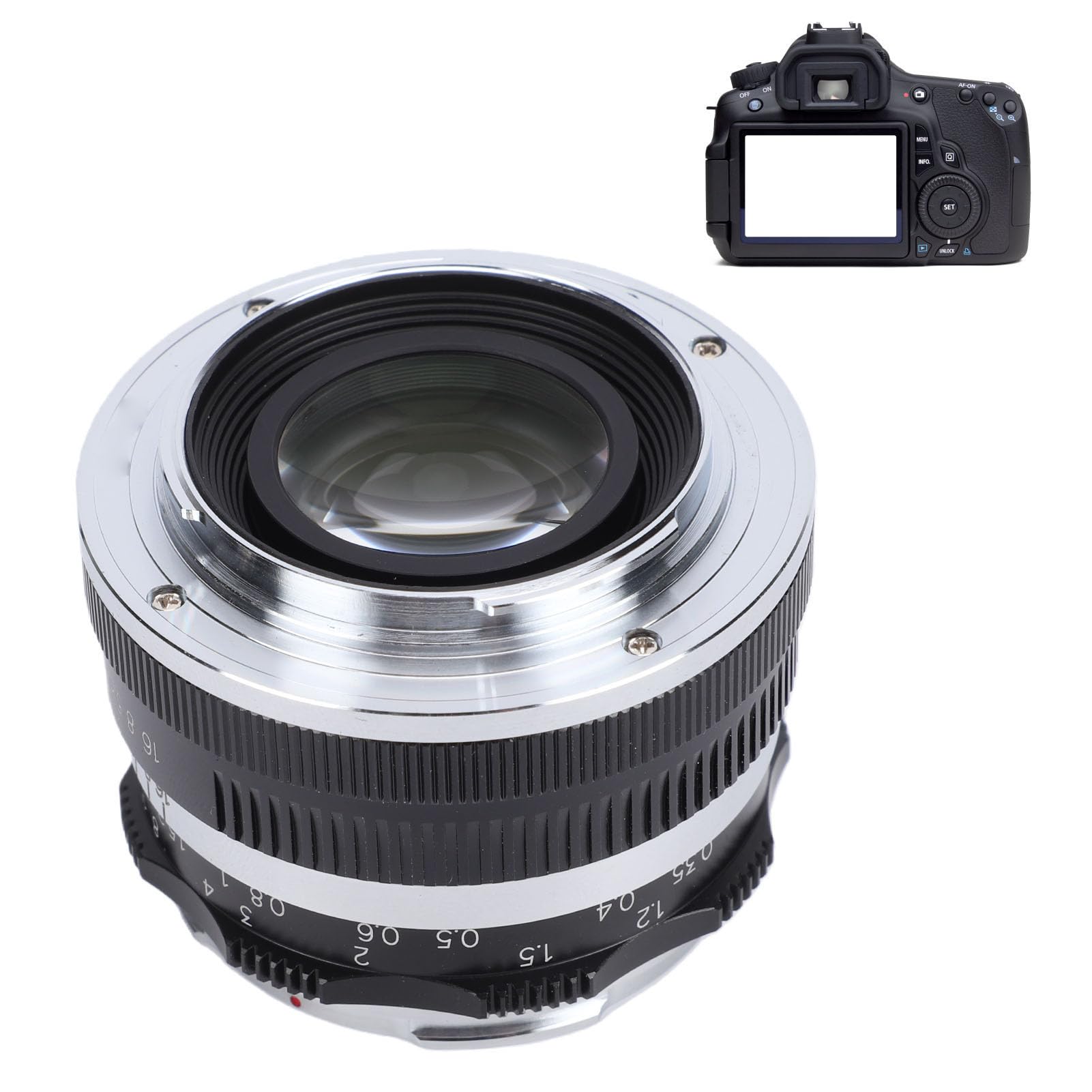 Akozon Obiektyw Aparatu 35 Mm F1.1, Obiektyw z ręczną regulacją Ostrości do Aparatów z Serii X. ze Stopu Aluminium do Fotografii