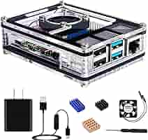 Raspberry Pi 4 Model B アクリルケースセット Amazon.co.jp: GeeekPi アクリルケース + 冷却ファン +