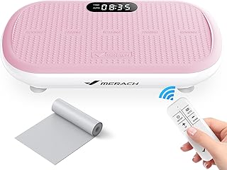 MERACH Potente Plataforma Vibratoria para Entrenamiento y Musculación, 13 mm de Amplitud, 200 kg de Capacidad de Peso, Pedal de Silicona, Altavoz Bluetooth Integrado