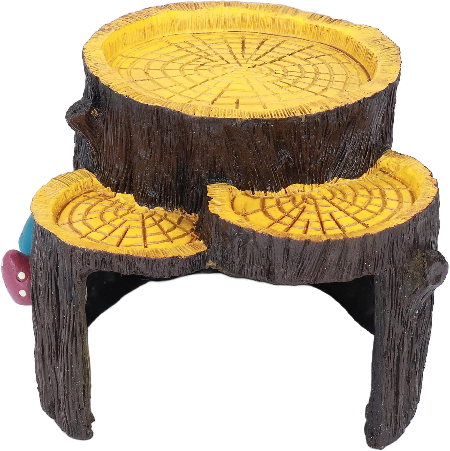 Resin Fish Tank Shelter, Caves Hide Hut Fish Tank Ornaments Reptile Hiding Place Stump for Reptiles