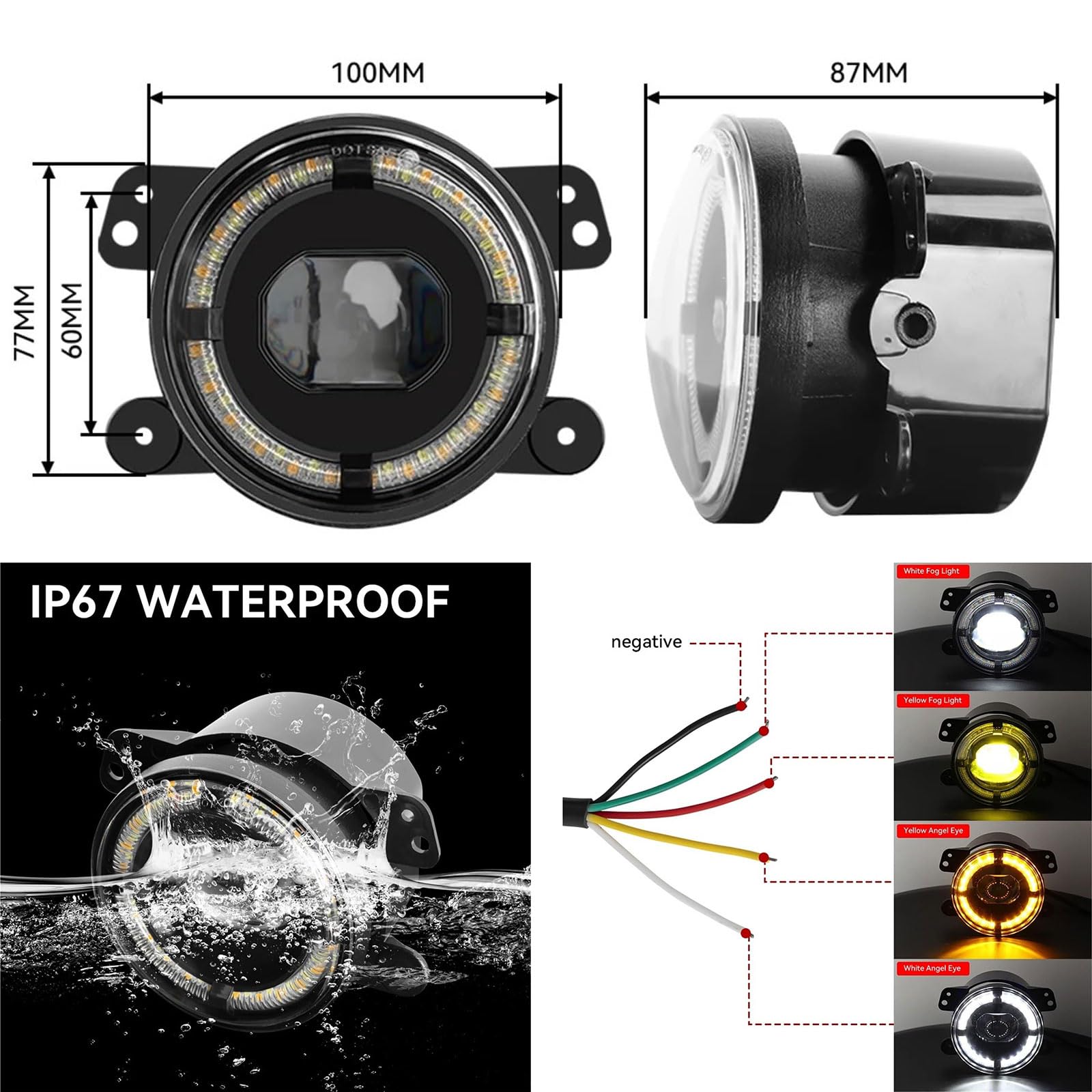 Frontstoßstange Nebelscheinwerfer für Hummer H1 H2 2003-2009 Blinker-Kontrollleuchten Links und rechts Tagfahrlicht Blinker,2pcs