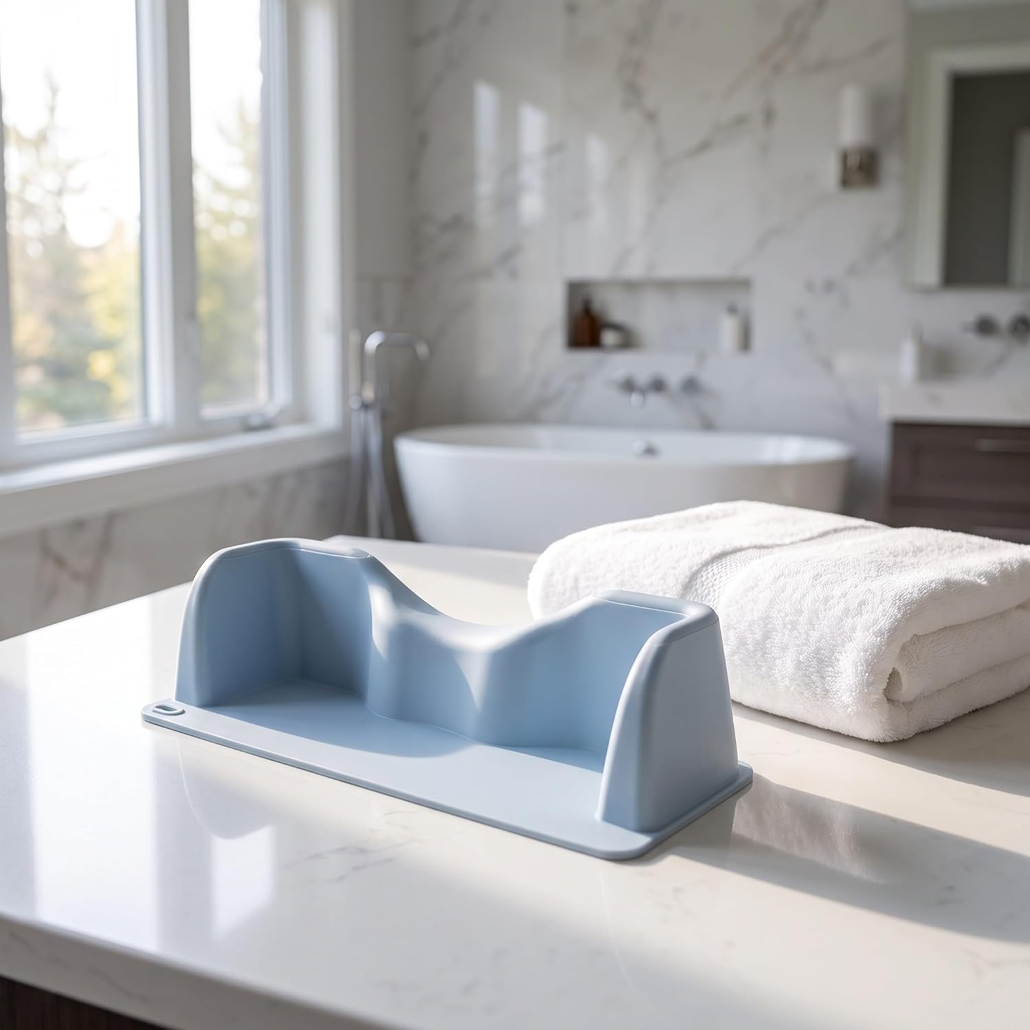 YARNOW Hair Washing Basin for Children: Silicone Shampoo Bowl with Suction Cup - Infant Toddler Shampoo Tray,Tearfree Rinsing for Bathtub Sink