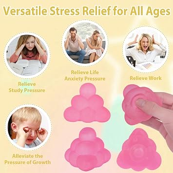Frosted Triangle squishy cube Squishy Toy, 5cm Triangle Stress Cube Fidget Toy for Anxiety Relief and Focus, Soft Sensory Squishy Toys for Kids Youth Adults, Portable Squishy Ball(Pink)