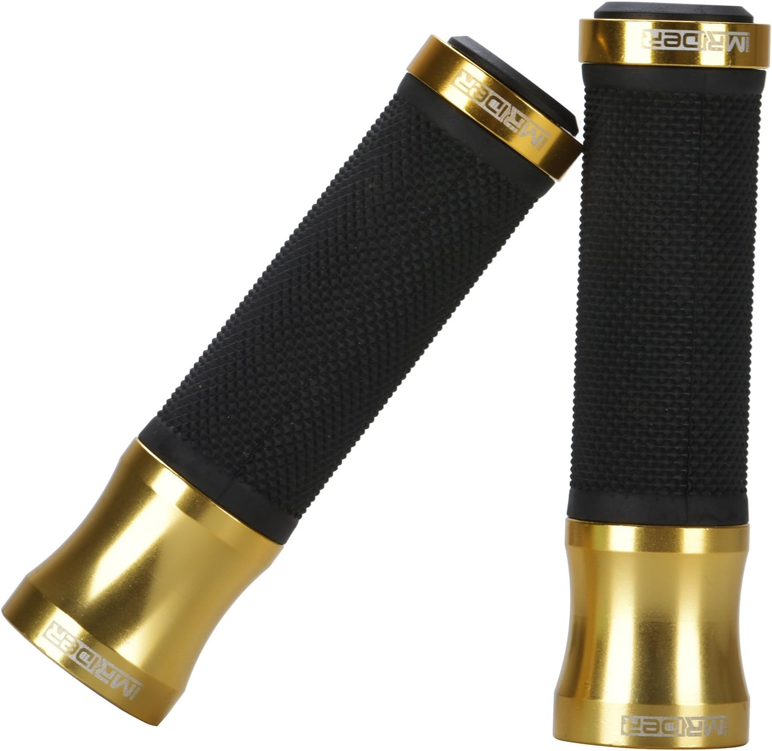 Imrider Mountain Aluminum Alloy Double Lock-on Ring Bike Handlebar Grips for Mountain BMX Road MTB Bicycle