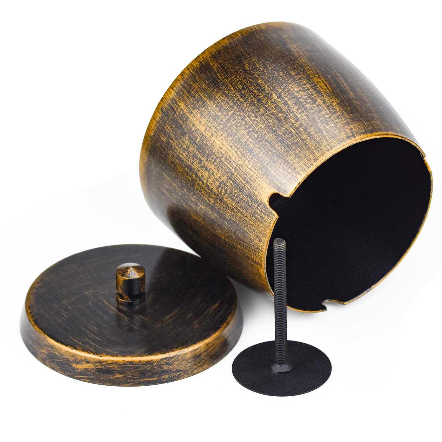 Posacenere Antivento Demason - Acciaio Inox, Con Coperchio, Base Antiscivolo - Foto 6