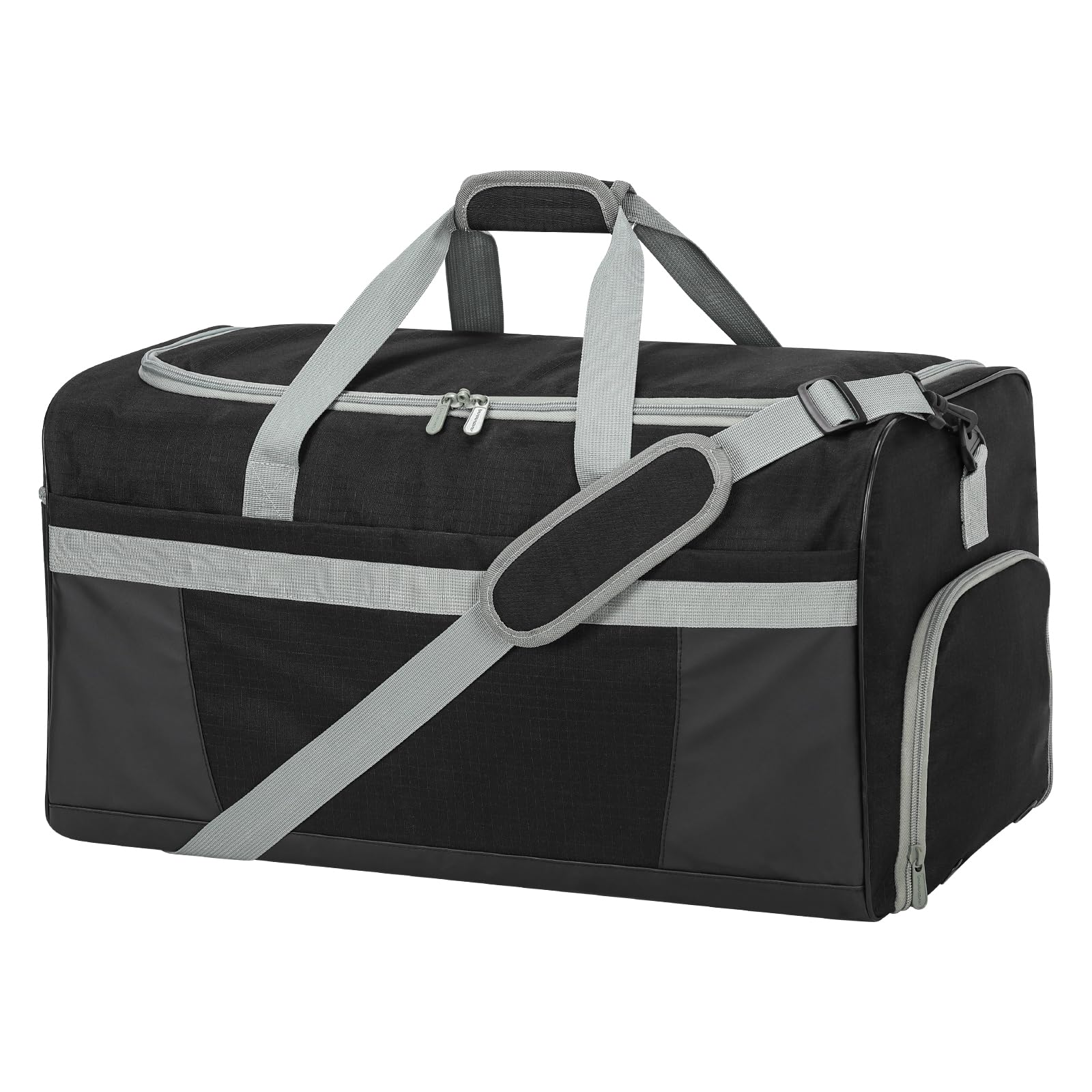 Apenze Bolsa deportiva de gimnasio para hombre de 65 L con compartimento para zapatos y mojados, Black, Bolsa de gimnasio para hombre
