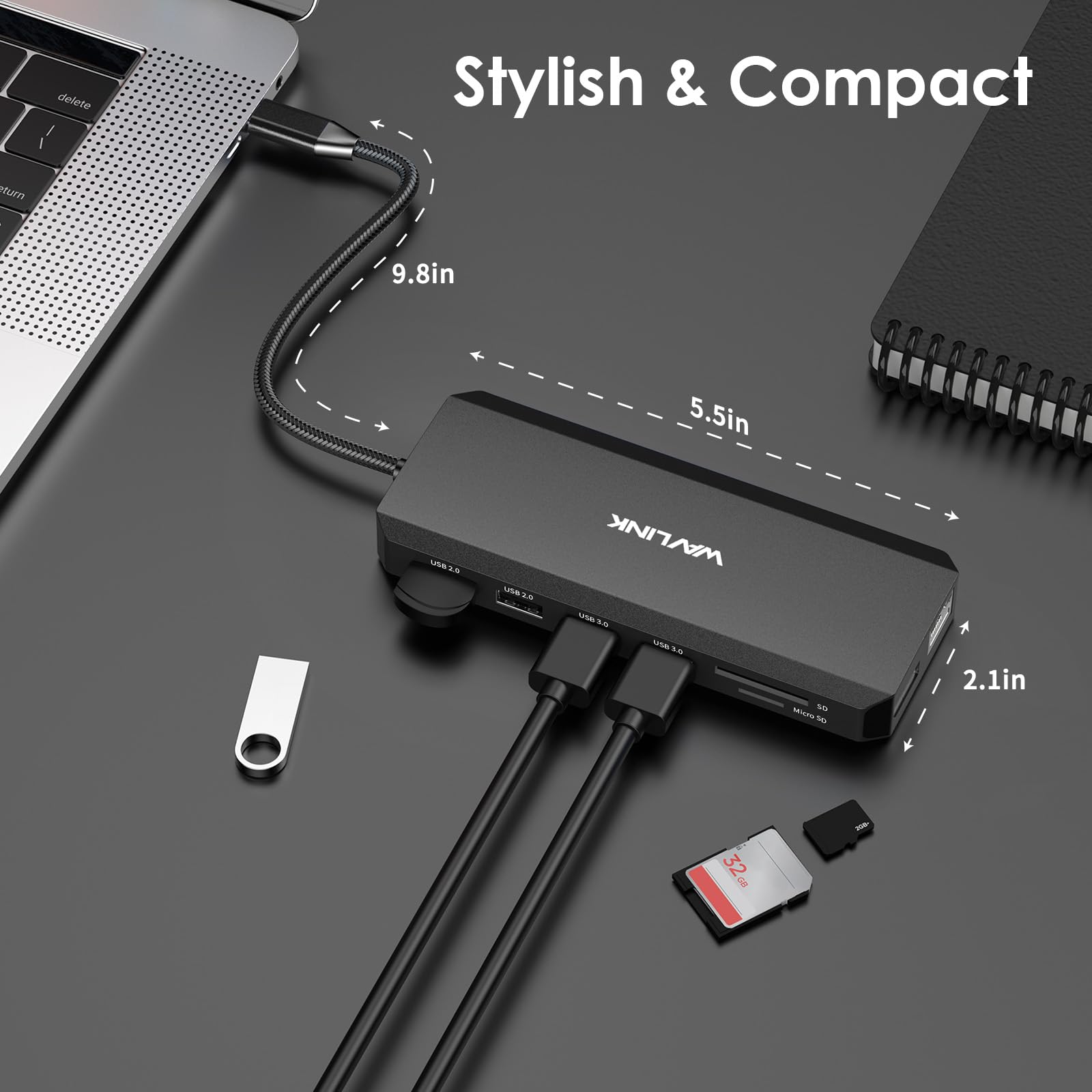 WAVLINK Station d'accueil pour ordinateur portable double moniteur/triple affichage pour Windows OS
