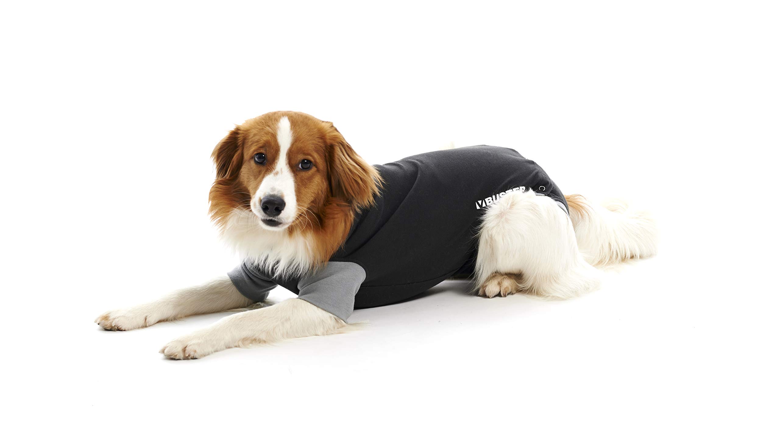 Buster Classic Body für Hunde, Größe XXS, Schwarz/Grau