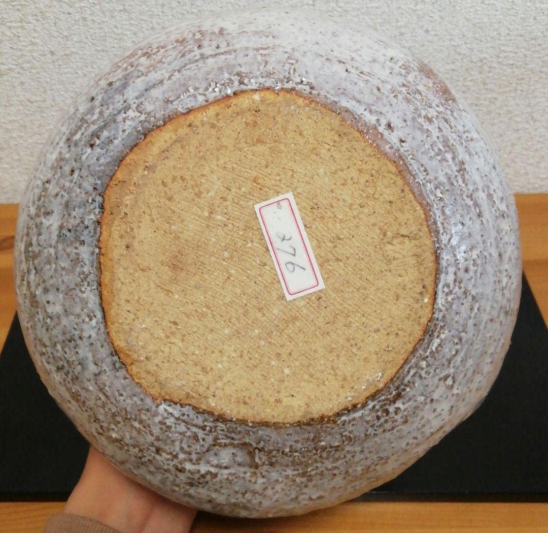 宇田川聖谷作　萩焼　耳付　水指　共箱　共布　茶道具 宇田川聖谷作 萩焼 耳付 水指 共箱 共布 茶道具 宇田川聖谷作 萩焼 耳