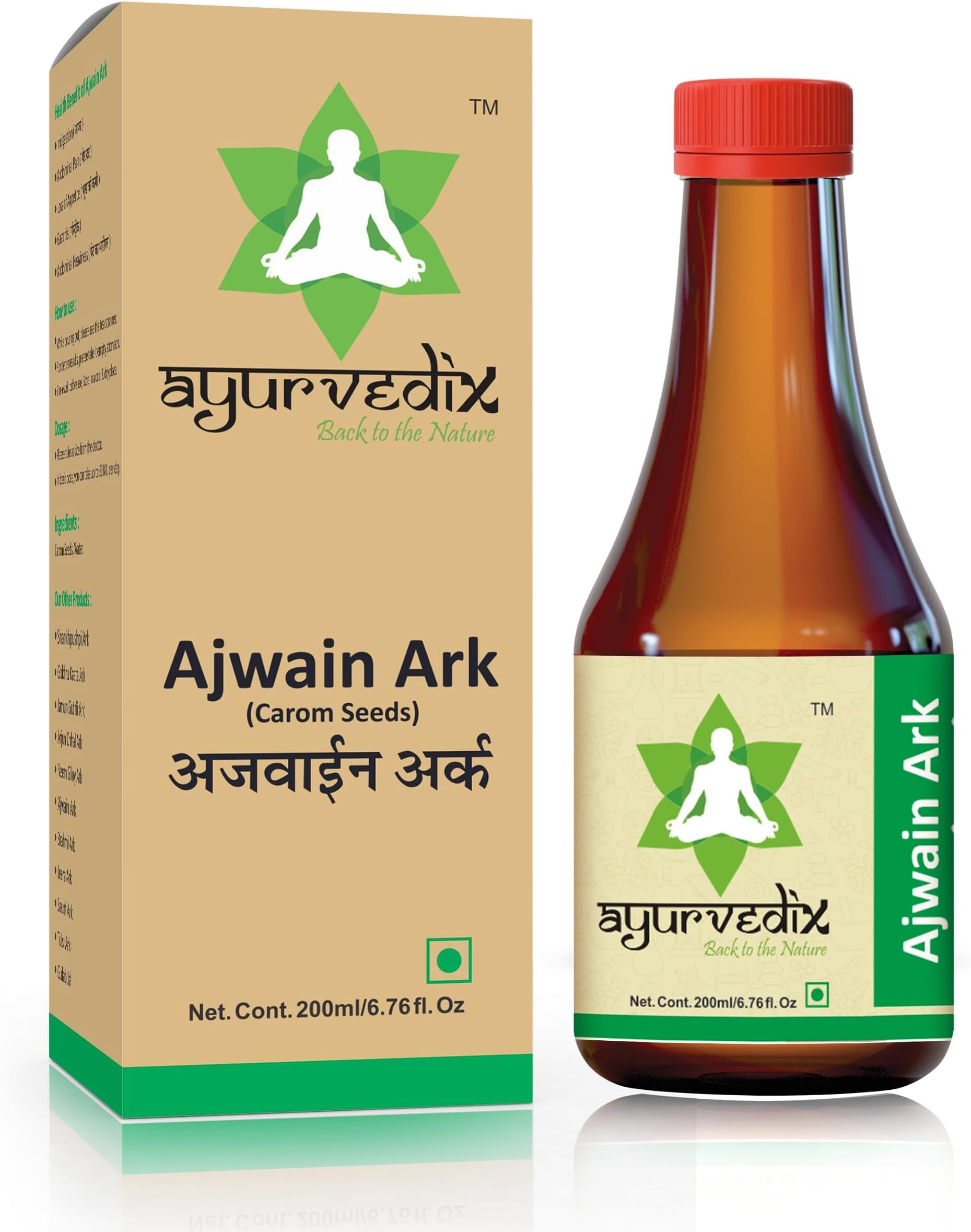 Ajwain Ark 200 ml | Natural Ajwain (Carom Seeds) Hydrosol | Supports Digestion, Gut Health & Bloating Relief | Herbal Digestive Tonic | Ayurvedic Formula | FSSAI Certified