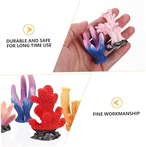 Miniatura 5 de 5 adornos de coral simulados para decoración de plantas, acuario, coral artificial, simulación de coral, mini criaturas marinas, coral para pecera,