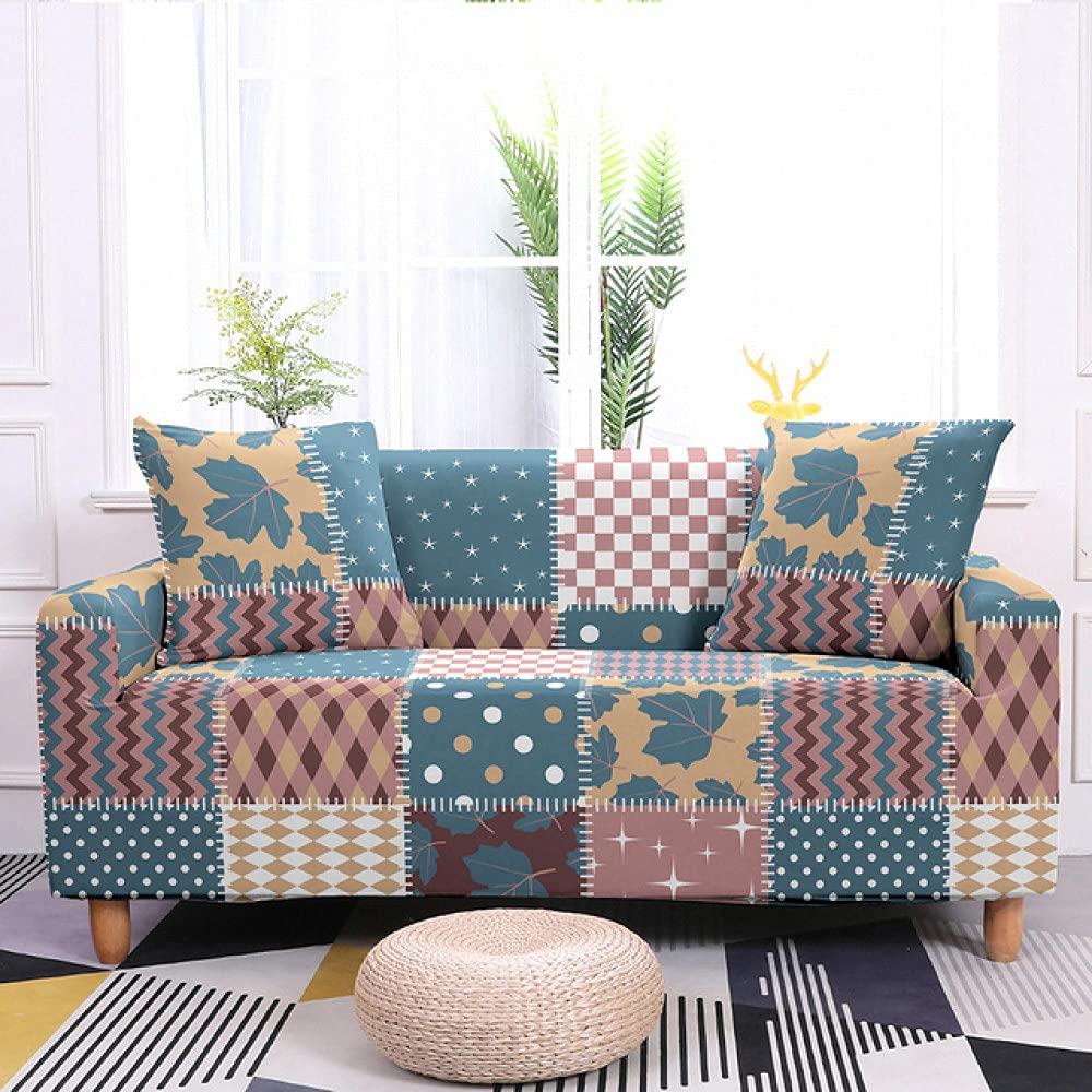 Housses de canapé élastiques pour salon et angle en L Motif 04