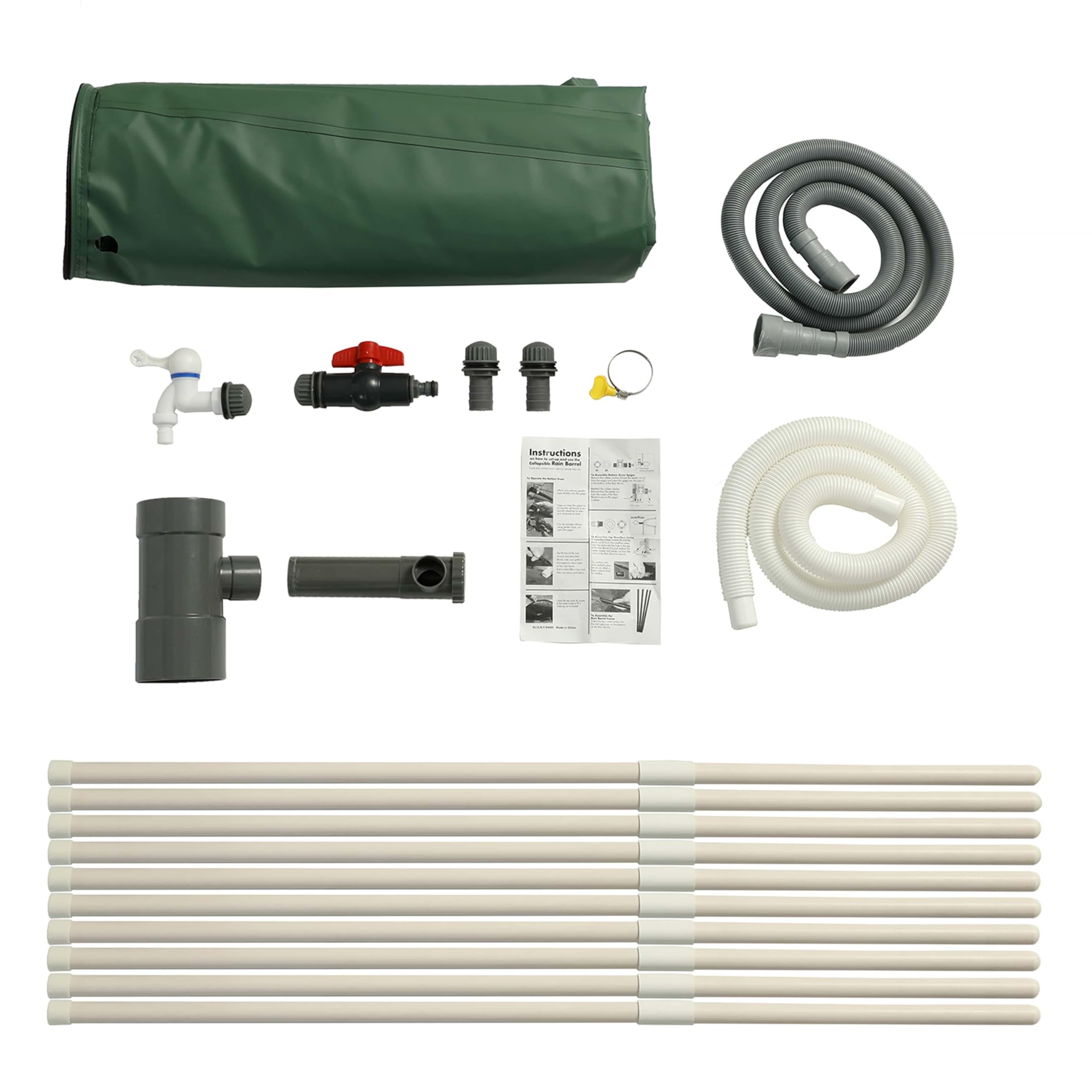 4IQ Réservoir Eau de Pluie 1000L – Récupérateur d’Eau Résistant aux Intempéries – Réservoir de Jardin avec Système Complet de Prélèvement