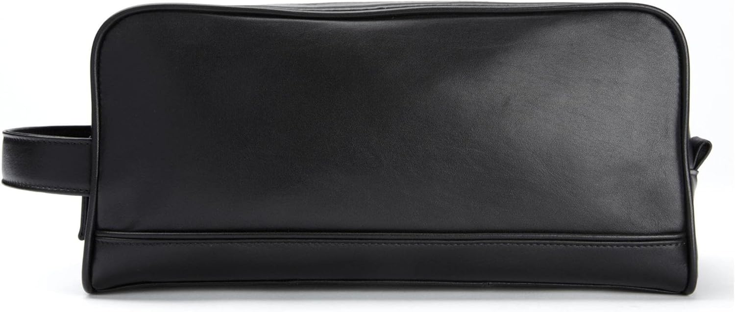 Leatherology Black Onyx Double Zip Toiletry Bag