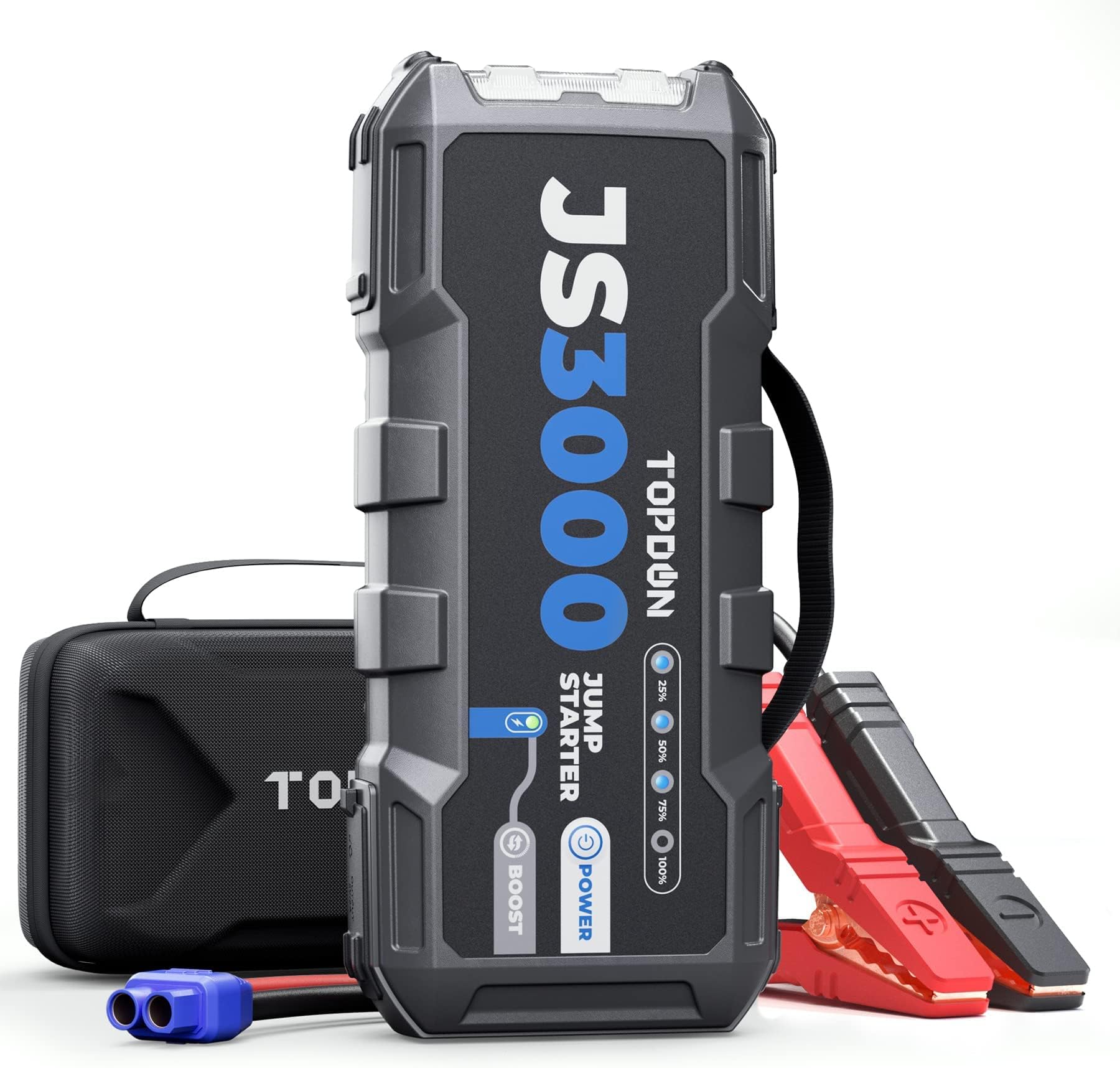 JS3000 Portable Car Jump Starter, 3000A for 9L Gas,7L Diesel Engine