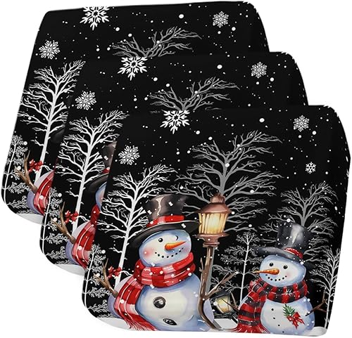 Miniatura 31 de Fundas de cojín para sofá de Navidad con diseño de muñeco de nieve rojo, funda elástica para sofá con parte inferior elástica, fundas de sofá