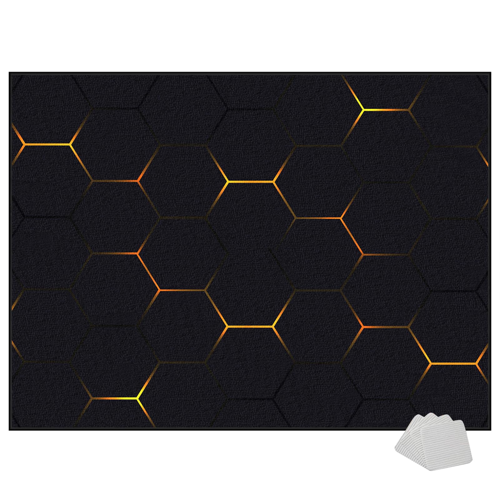 Drum Teppich Schlagzeugteppich Schallschutz Teppich rutschfeste Matte für E Drum Schlagzeug Elektronisch Snare Teppich 140 x 120 cm Drum Kit Zubehör Trommel Teppiche