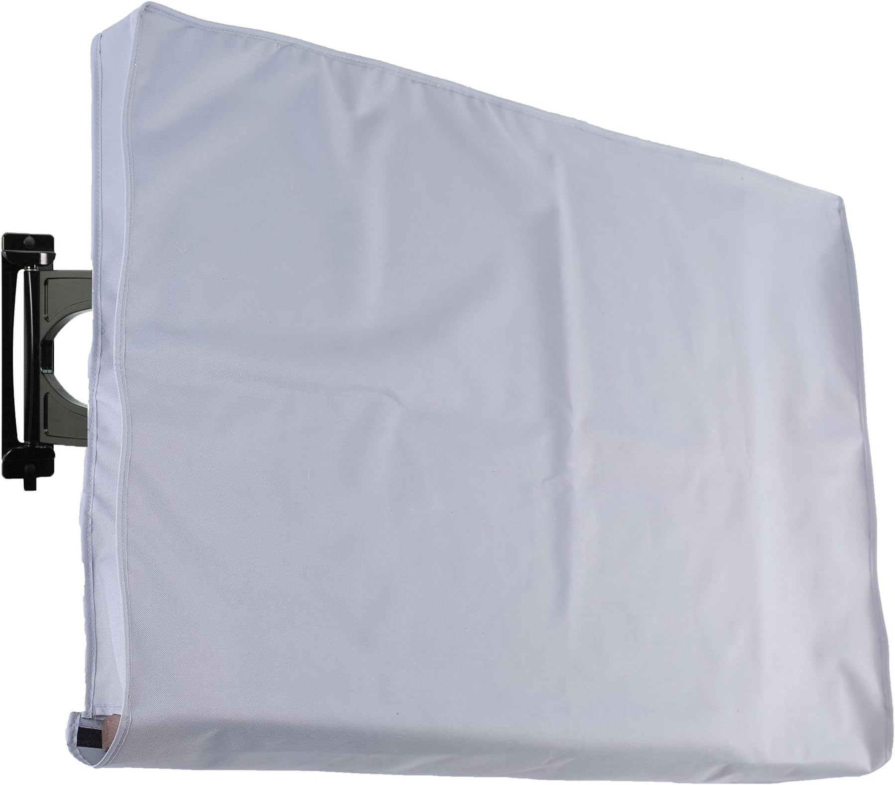 Outdoor TV Cover for 55'' - 58'' Gray Weatherproof Outside TV Protector LCD LED Plasma Television with Remote Controller Storage Pocket and Compatible with Most Wall and Starndard Mounts