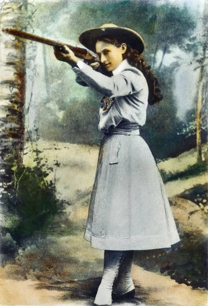 Amazon.com: Annie Oakley (1860-1926) Namerican Markswoman Oil Over