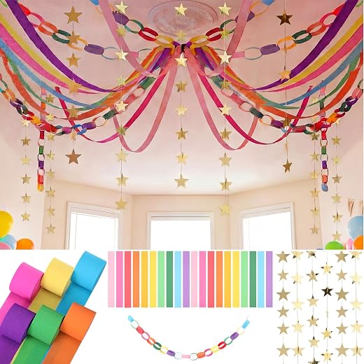 Rainbow Paper Chains Set