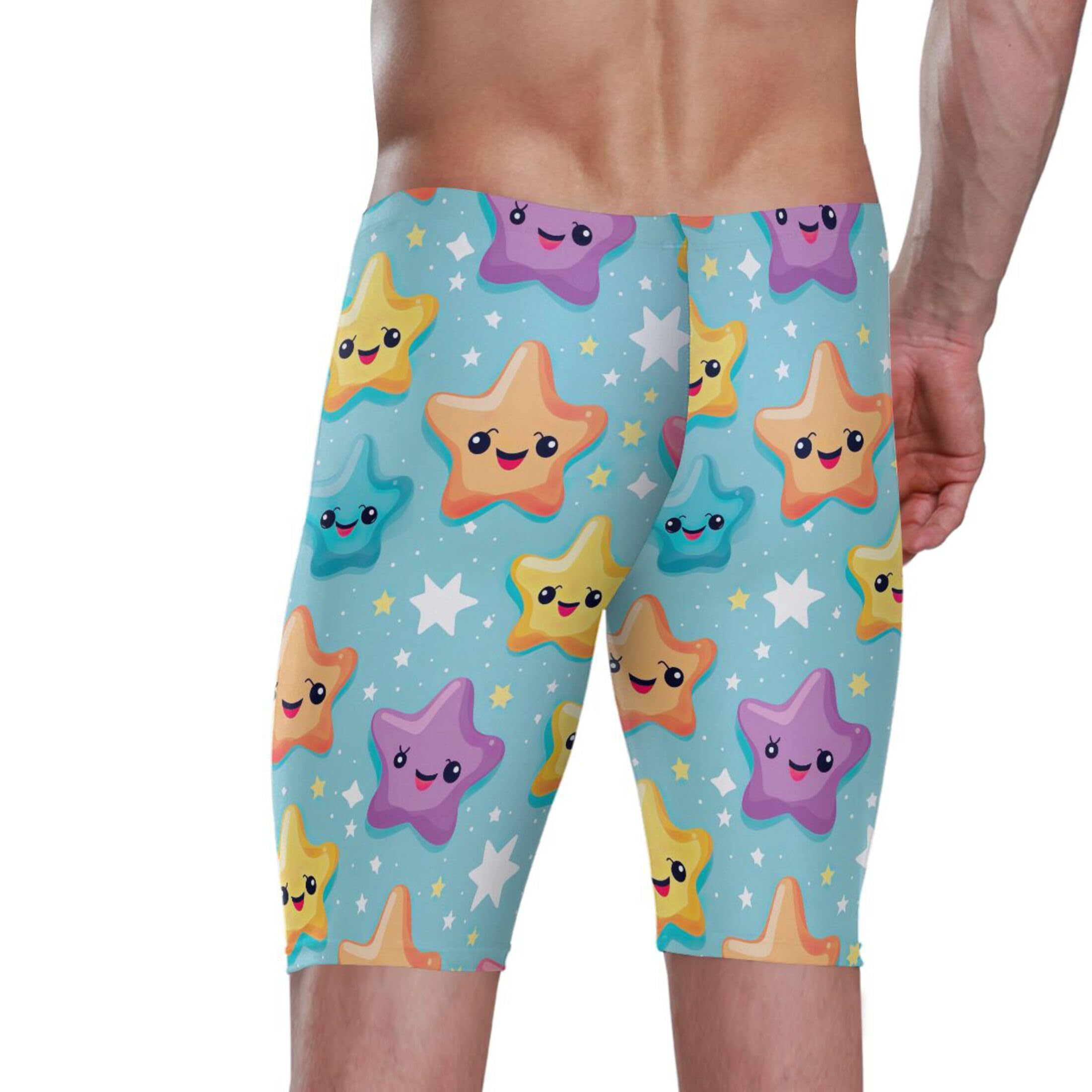 Cute Star Men's Swim Jammers Racing & Training Swimsuit Fast, Flexible,Comfortable XXXL B0402295