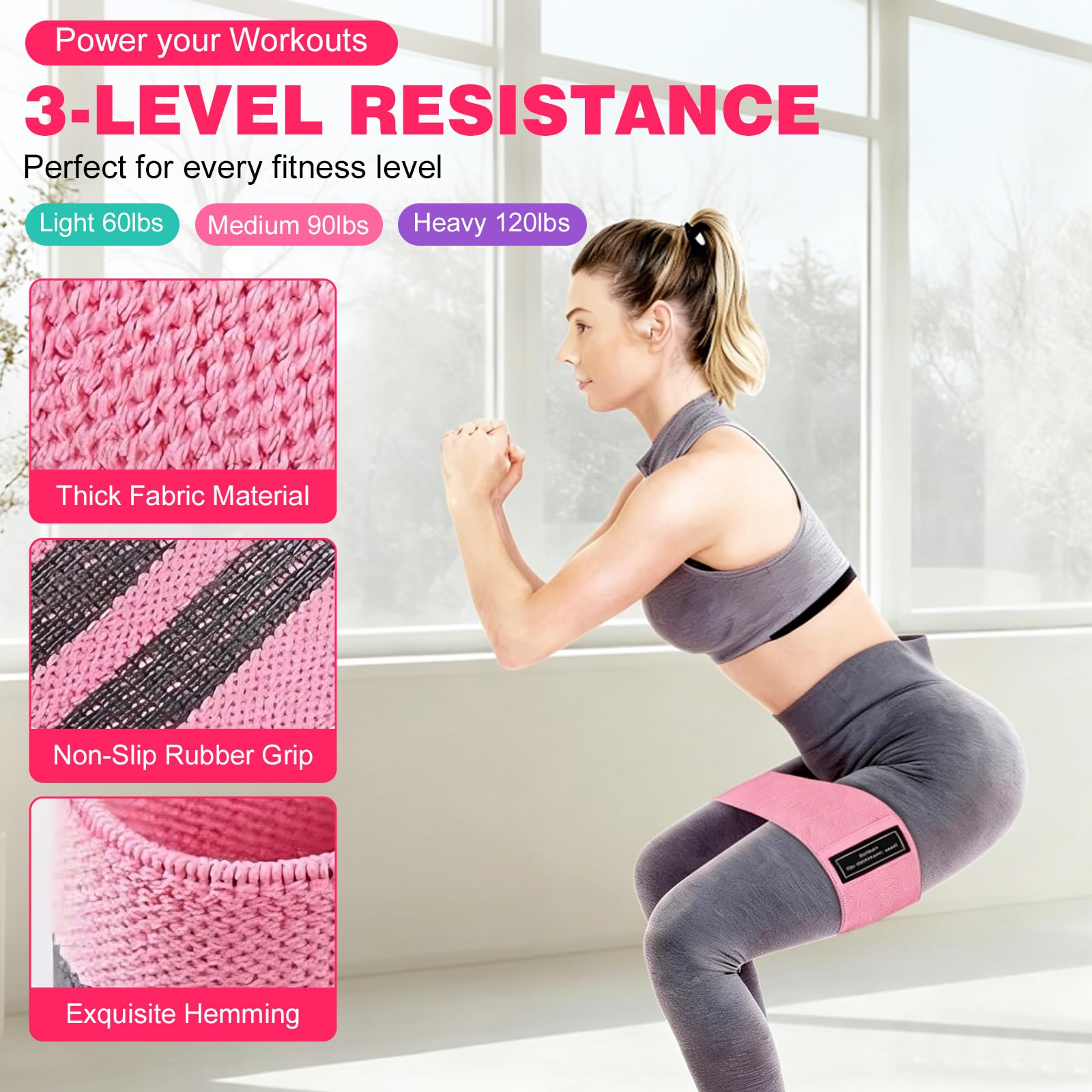 Pilates Ring Set, Pilatesring mit 35 cm Yoga Circle, Yoga Ball, 3 Fitnessbänders, Home Pilates Zubehör für Frauen