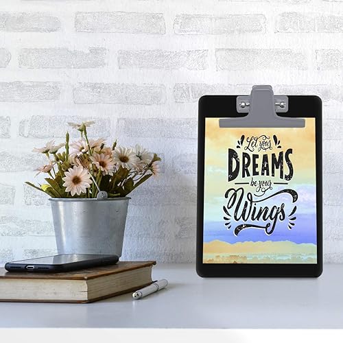 Miniatura 5 de Acrimet Portapapeles Memo tamaño A5 (9 14 "x 6 13") Clip de metal premium (plástico) (color negro) (paquete de 6)