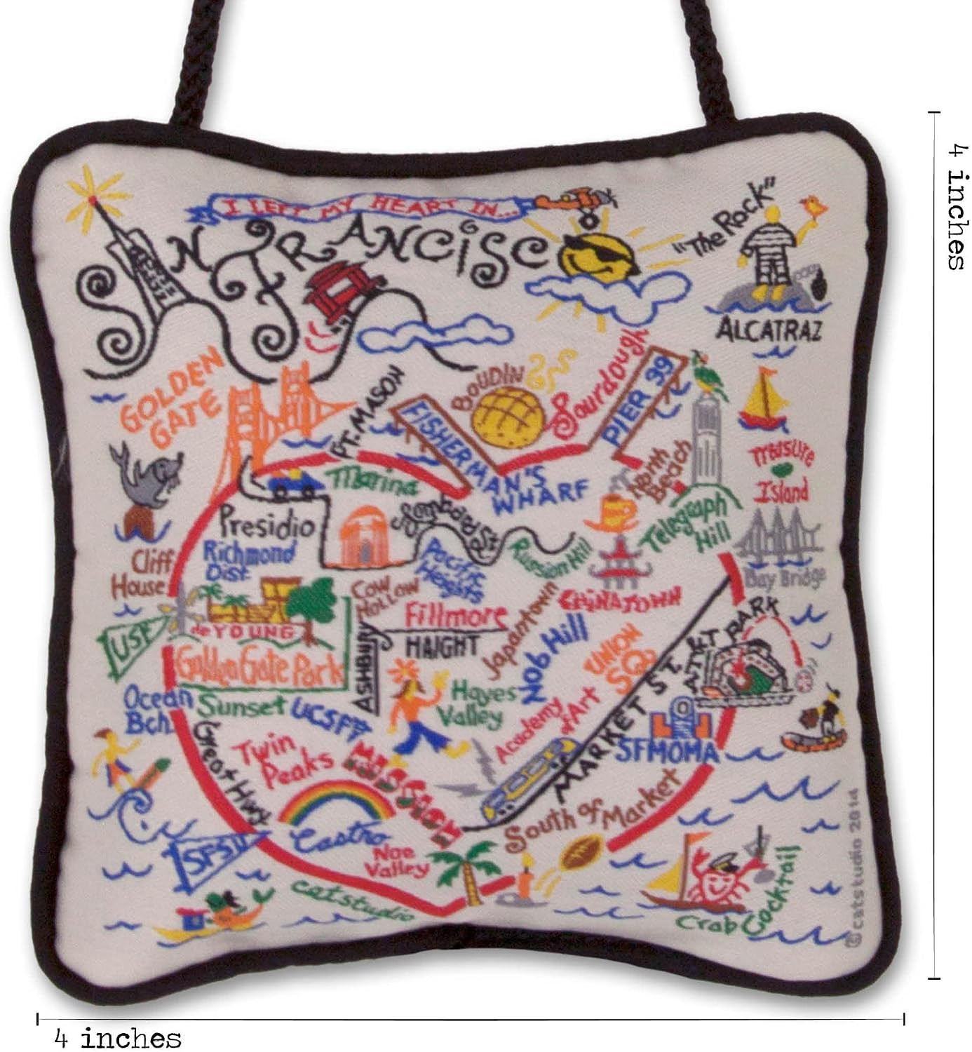 catstudio San Francisco Mini Pillow Christmas Ornament | Wonderful and Decor