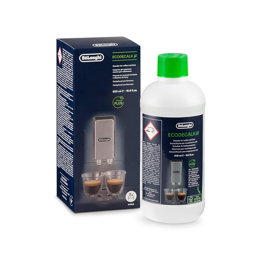 Immagine del prodotto De'Longhi Dlsc500 Ecodecalk Decalcificante Naturale per Tutte Le Macchine da Caffè, con Ingredienti da Materie Prime Naturali, Biodegradabile, Made in Italy, 500Ml