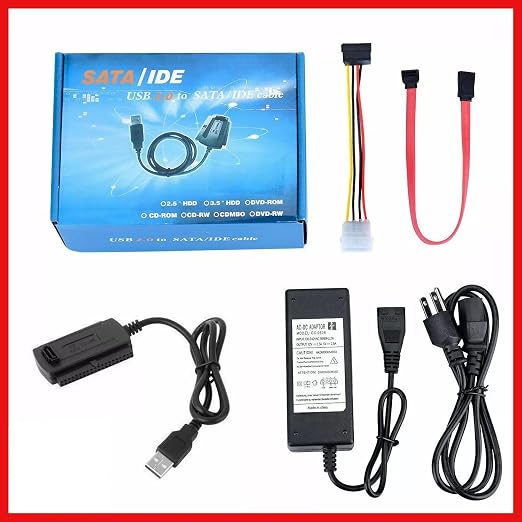 Cable adaptador USB 2.0 a SATA PATA IDE para discos duros 2.5" y 3.5" miniatura 2