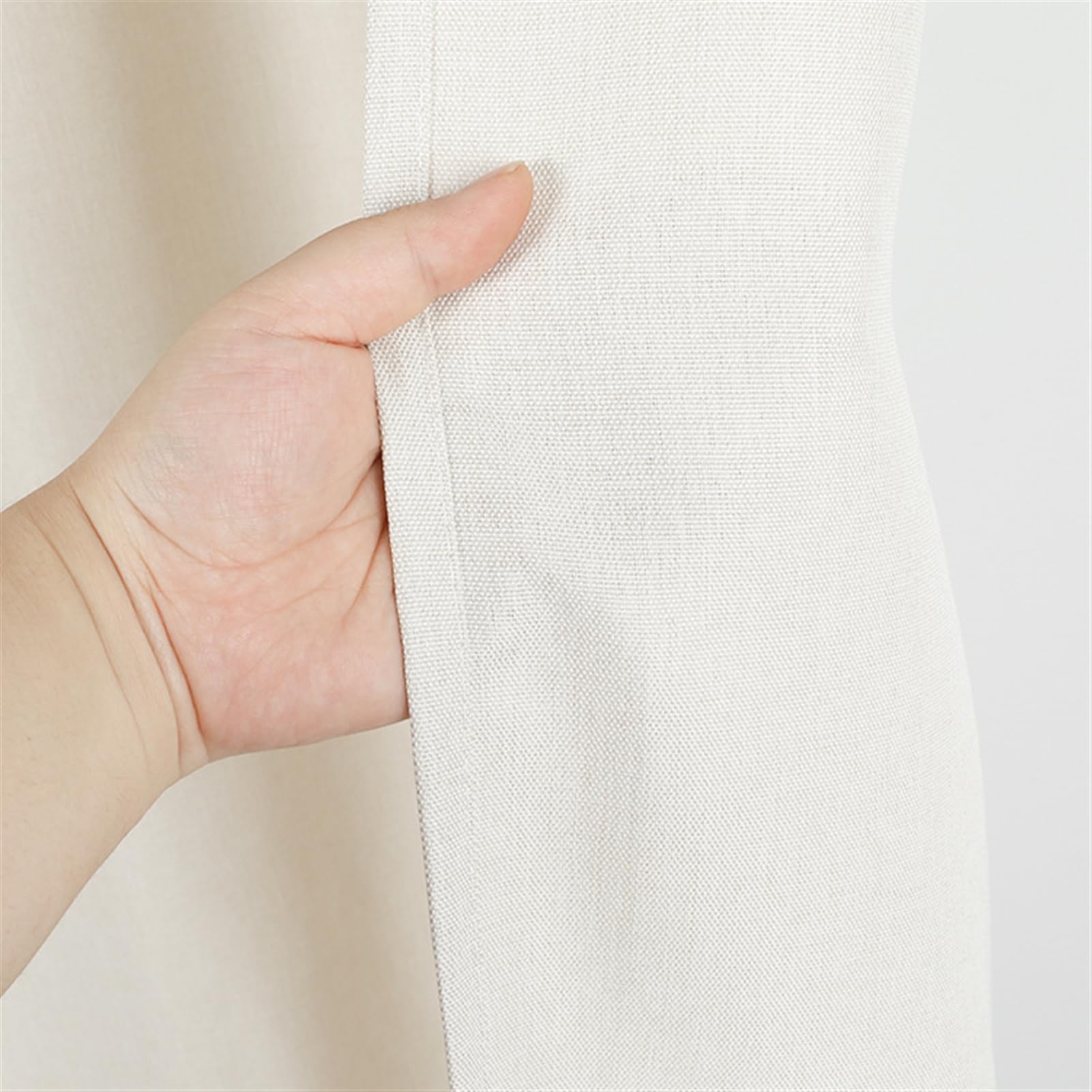 SK Studio Shower Curtain for Bathroom Waterproof Linen Fabric Shower Curtains with Hooks for Hotel Modern Farmhouse Country Bathroom Decor Grey - Image 3