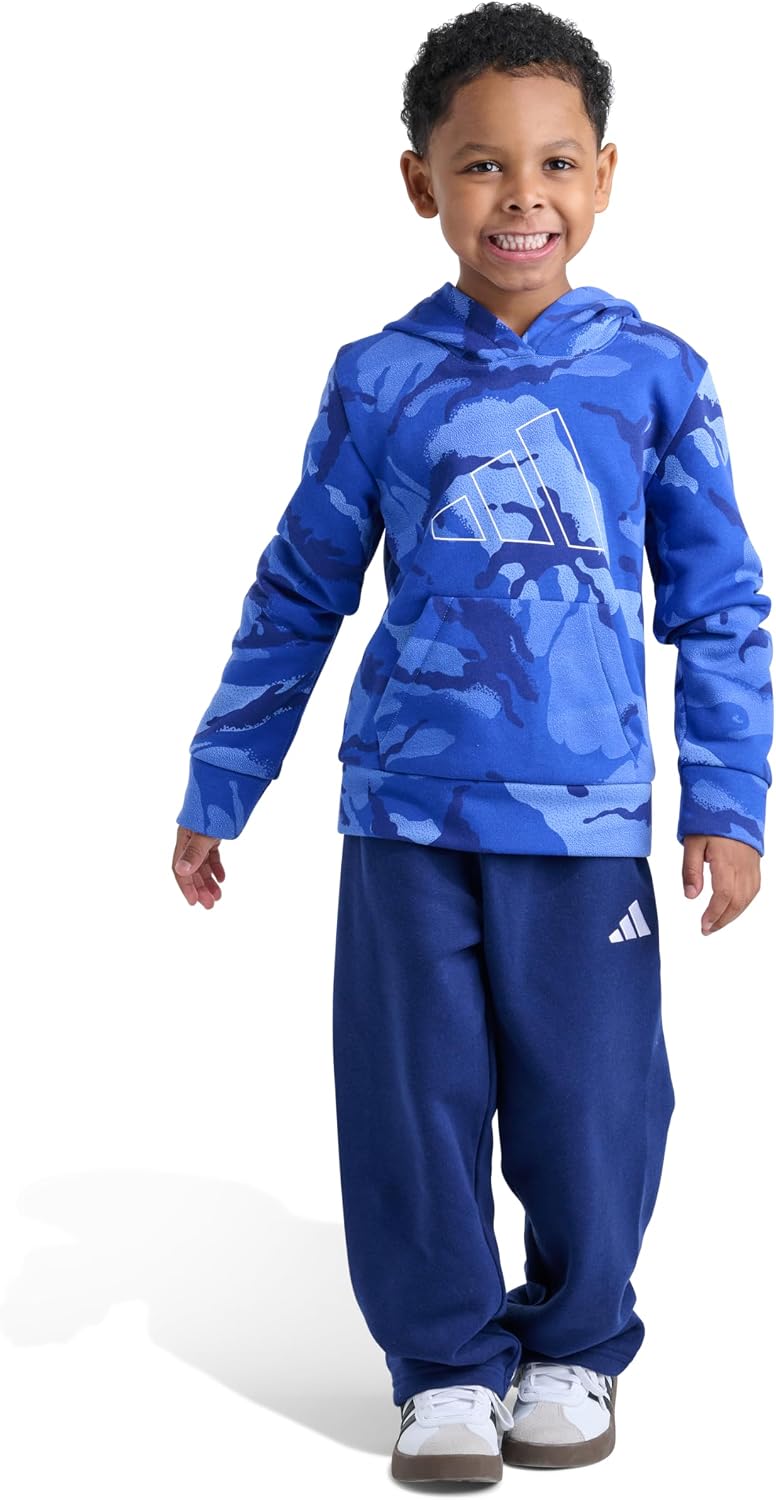 adidas Boys' AOP Sportswear Camo Pullover & Pants Set (Toddler/Little Kid)