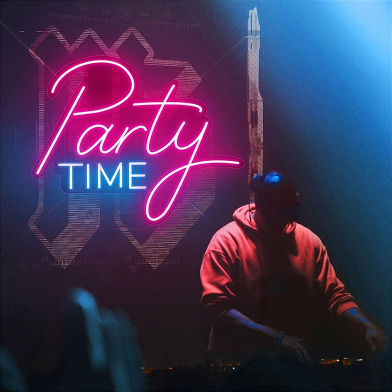 LEDネオンライトサイン パーティータイムネオンサイン 言葉壁掛けアクリルナイトランプ LEDネオンライト ホリデーバークラブパーテ